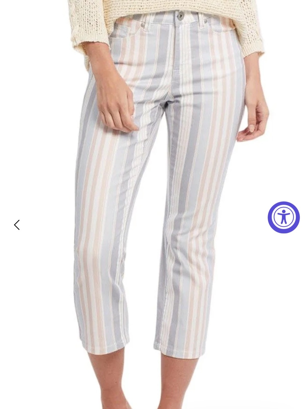 NWOT Tribal Audrey Printed Denim Capris